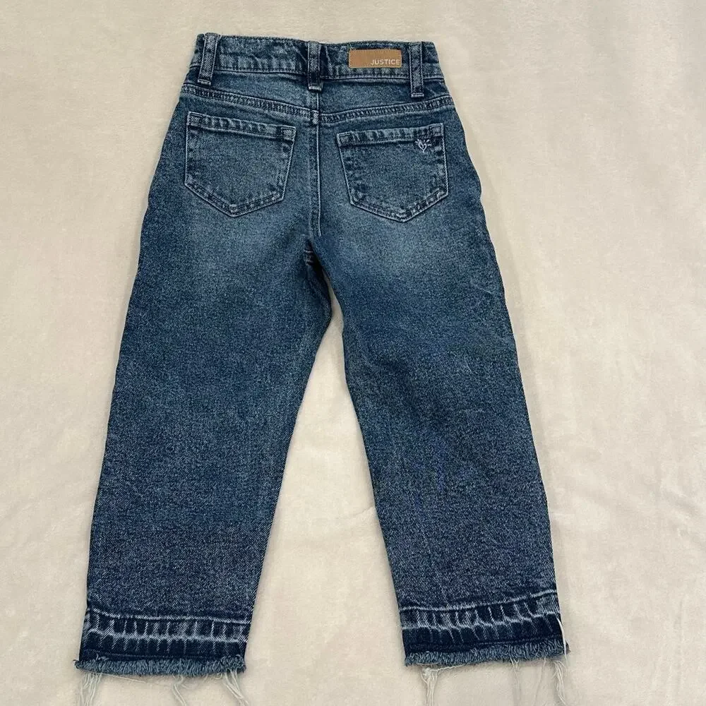 Justice Butterfly Jean sz 7 Girls